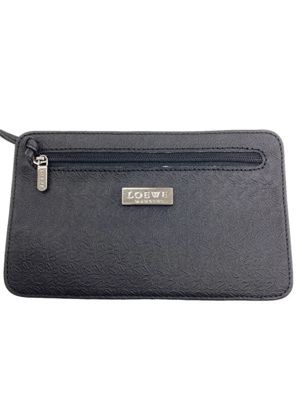 Loewe Anagram Embossed Shoulder Bag Leather